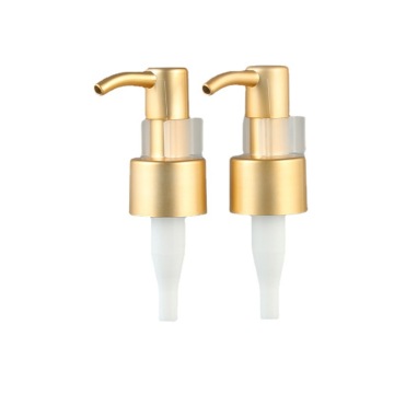 shampoo body lotion 24/410 28/410 UV coating metallized gold color glass bottle stopper lotion pump top cap mould