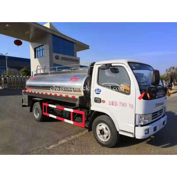 Tanque fresco do caminhão do leite 3-4tons com bomba de leite