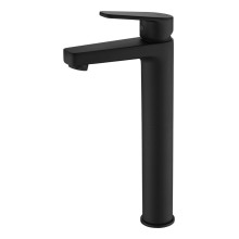 Robinets de salle de bain hauts Mitigeur de lavabo noir mat