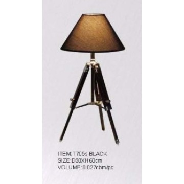 Lampes de table contemporaines d&#39;hôtel avec base en bois (noir T705S)