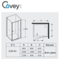 6mm / 8mm Glasdicke Badezimmerzubehör / Duschtür (Cvp051)