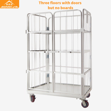 Workshop Folding Logistic Warehouse Roll Cage Cart Trolley