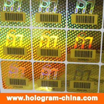 Sicherheit kundenspezifische Barcode-Hologramm-Aufkleber