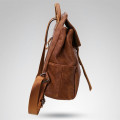Retro soft leather large capacity backpack