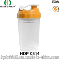 2017 popular portátil plástico de los PP agite la botella, botella de la coctelera BPA proteína plástico libre polvo (HDP-0314)