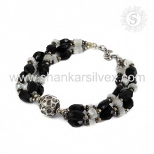 Stunning Indian Silver Jewelry Multi Stone Bracelet Wholesale 925 Silver Jewelry Bracelet