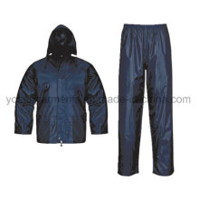 Poliester de adulto Poliéster / PVC traje de lluvia impermeable Rainsuit Raincoat Ropa de trabajo Ropa de lluvia