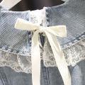 Meninas denim jaqueta moda lace casacos