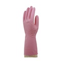 Gants en caoutchouc domestiques à manches longues de nettoyage de cuisine confortable rose