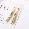 Handmade Womens Long Leather Tassel Earrings