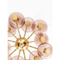 INSHINE Pink Glass Vintage Chandelier