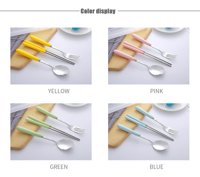 Porcelain Flatware Spoon Fork Chopsticks 