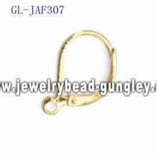 Gold plated lever back earrings accessories