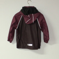 Dark Wine PU Reflective Rain Jacket for Children/Baby