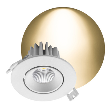 Anti-glare cob led down light white recessed downlight