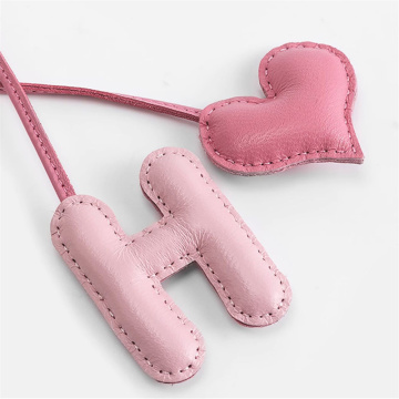 Schaffellbrief Heart Keychain luxuriöses Modeaccessoire