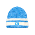 colorful and accented with fun patch knit hat