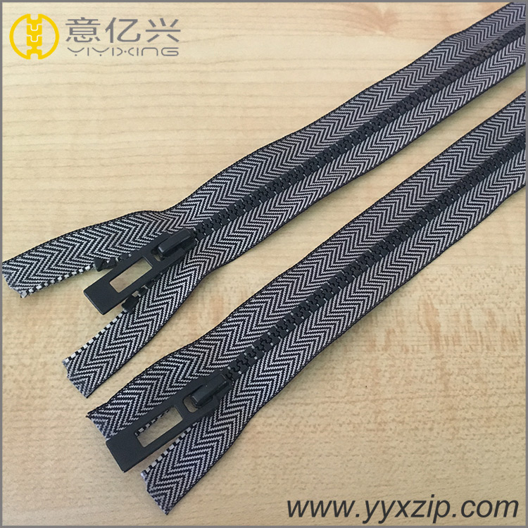 double head metal zippers