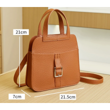 Stylish And Practical Litchi Grain Shoulder Handbag