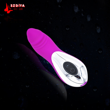 Support Online Sales 10 Speeds Frequency Silicone Dildo for Women (DYAST276)