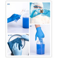 Examen bleu foncé gants de nitrile sans poudre jetable