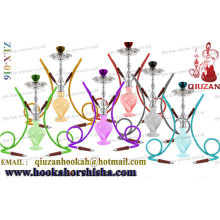 New Design Hot Sell Big Hookah With Two Atomizer Two Hose