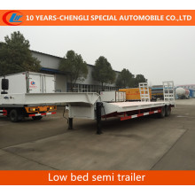 2 Axles Low Flatbed Semi Trailer for Sale
