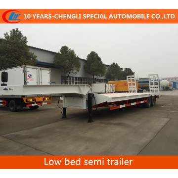 2 Axles Low Flatbed Semi Trailer for Sale