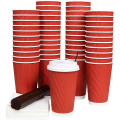 Disposable Coffee Paper Cup with Stirring Straws