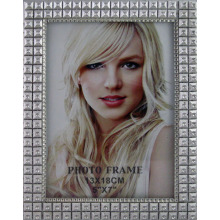 Cadre Photo en verre blanc diamant