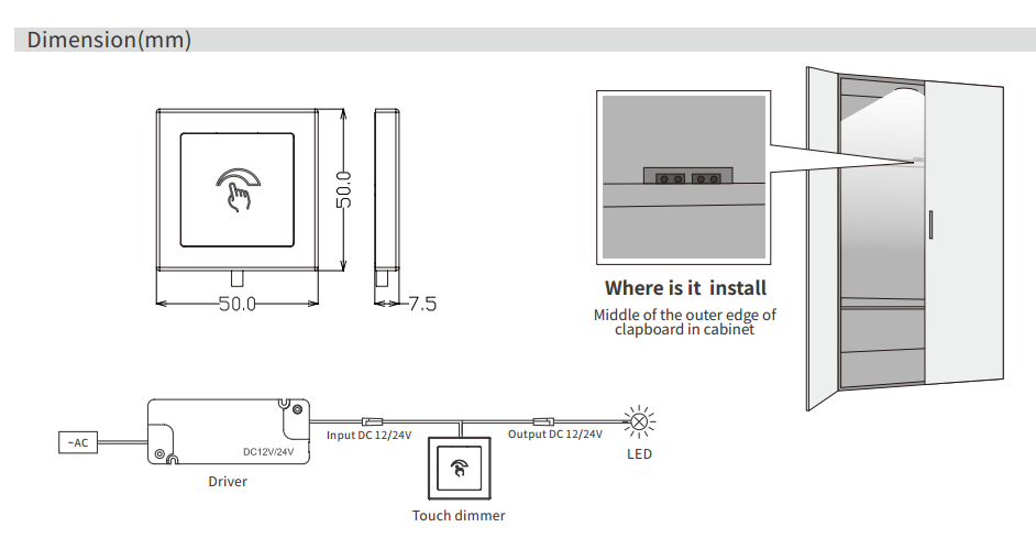 On-line LED Touch Dimmer Switch