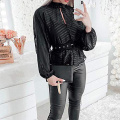 Women's Mesh Tops Long Sleeve Sheer