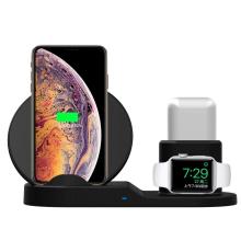 Cargador inalámbrico Airpods para reloj de teléfono 3 en 1