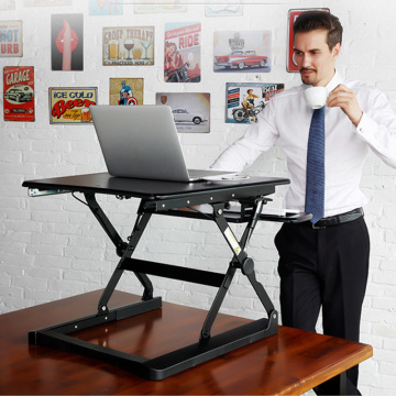 Sit Stand Desk Riser Support de bureau portatif pliable avec plateau de clavier