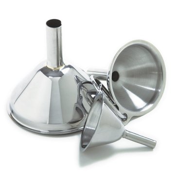 Stainless Steel Large Funnel With Detachable Strainer