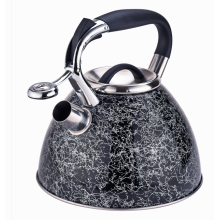 3 Quart stainless steel whistling kettles black golden