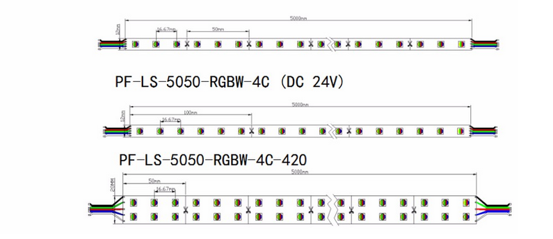 5050 RGBWflexible led strip