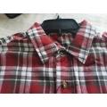 Men Causal Y/D Flannel Long Sleeve Shirt