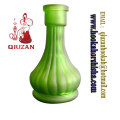 Tamanho grande Material verde cristal vidro vaso Hookah garrafa