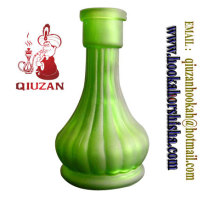 Big Size Green Crystal Material Glass Vase Hookah Bottle