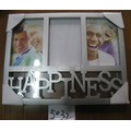 Felicidad plata 4 x 6 pulgadas marco de foto