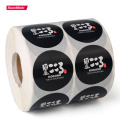 Custom Logo Thermal Label Printing Round Stickers Roll