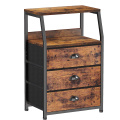 modern wood 3 tier nightstand bedside wooden