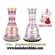 Medium Pink Stripes Mya Shisha Hookah Bottle