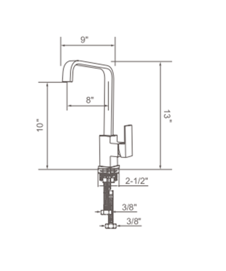 Single Hole Kitchen Faucet