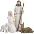 Mary Hold Baby Jesus, Donkey and a Lamb