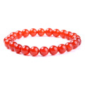 Pulsera de piedras preciosas de piedra de ágata roja curativa