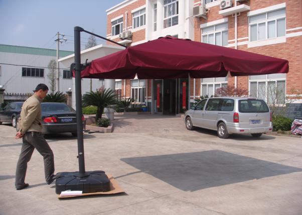 Outdoor Aluminium Square Hanging Roman Umbrella