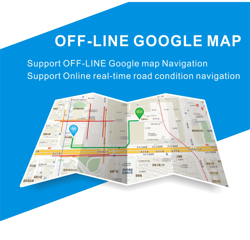 Android Range Rover 1316 offline Google Map