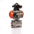 Stainless Steel Material Pneumatic Control 3 PCS Ball Valve